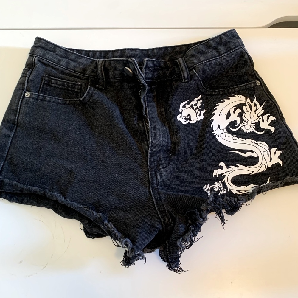Street Ware High waisted Black Shorts- Size 2